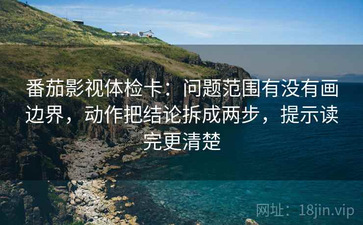 番茄影视体检卡：问题范围有没有画边界，动作把结论拆成两步，提示读完更清楚